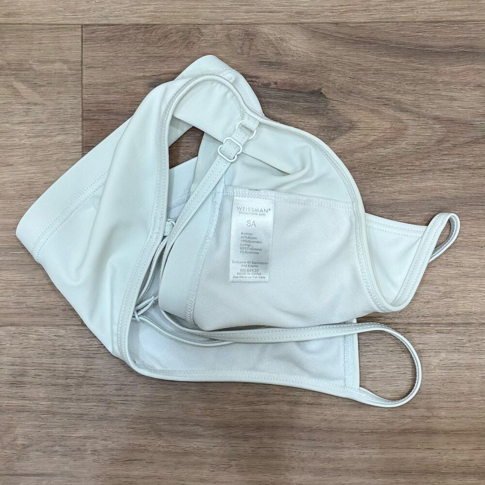 Contemporary‎ Dance Costume Set White & Light Blue Weissman Competition Outfit - Picture 7 of 11